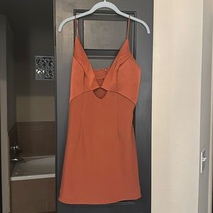 Finder Keepers Burnt Orange Mini Dress